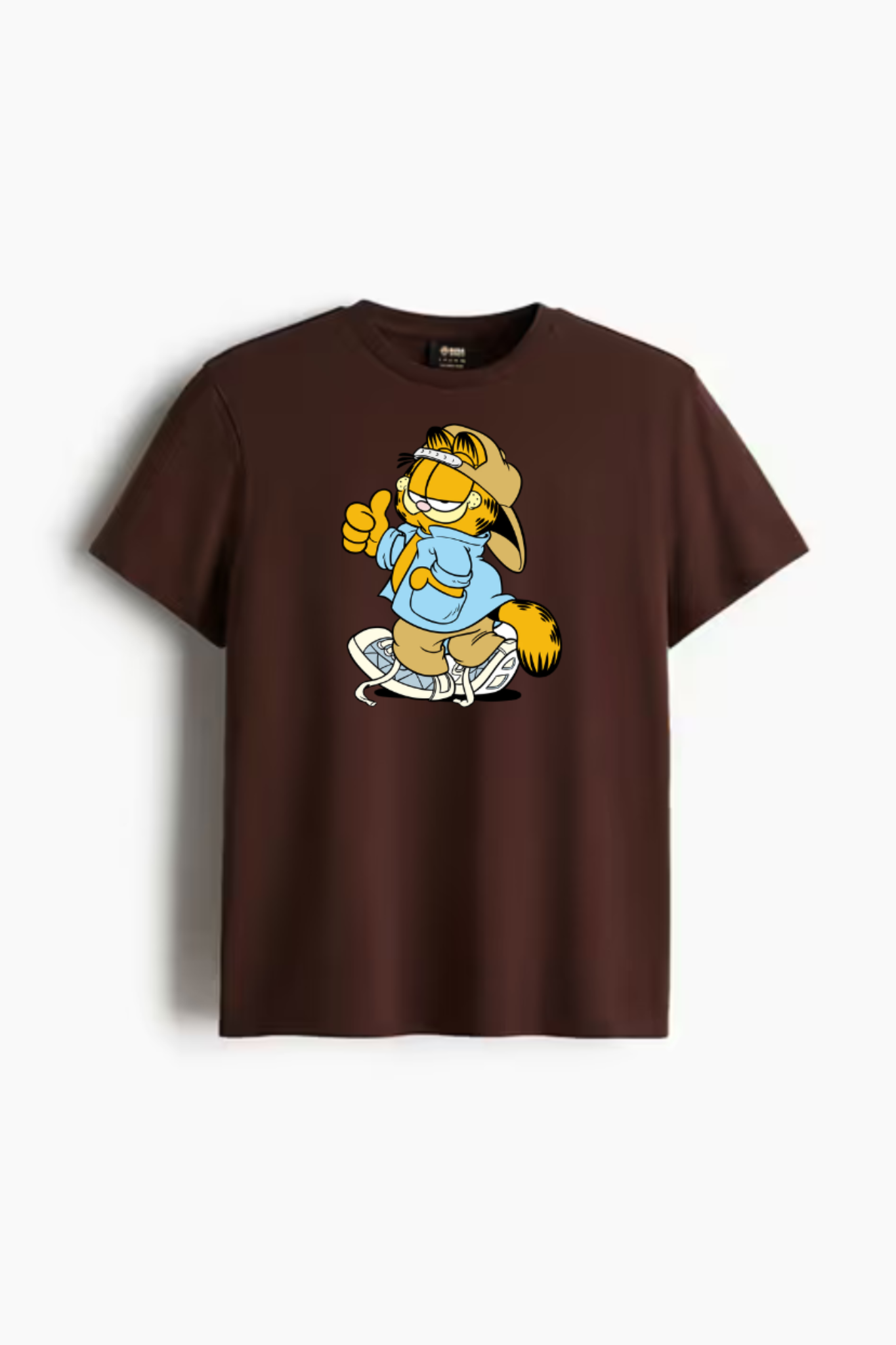 Garfield Printed Brown Premium T-Shirt - Image 3