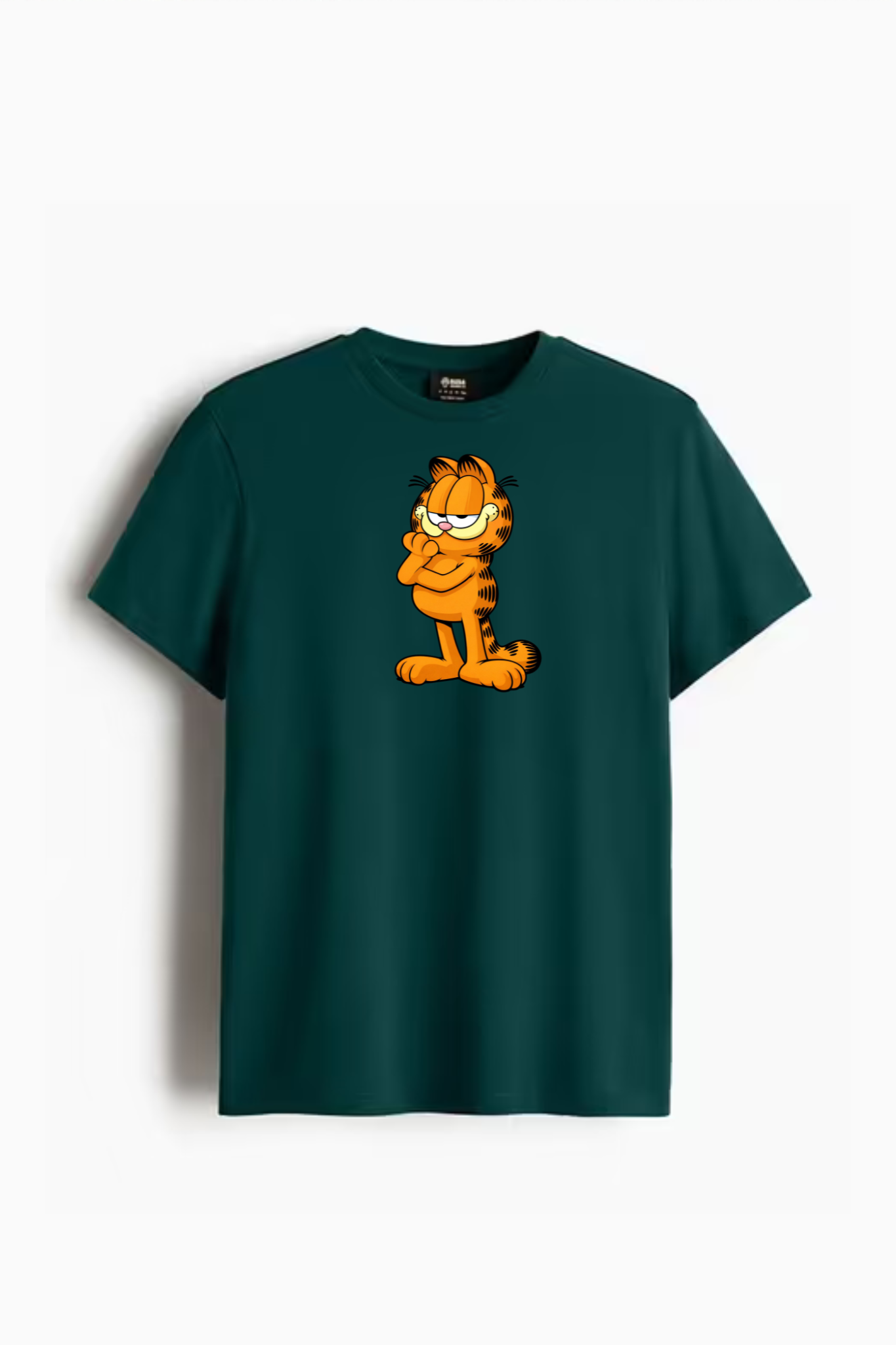 Garfield Printed Green Premium T-Shirt - Image 3