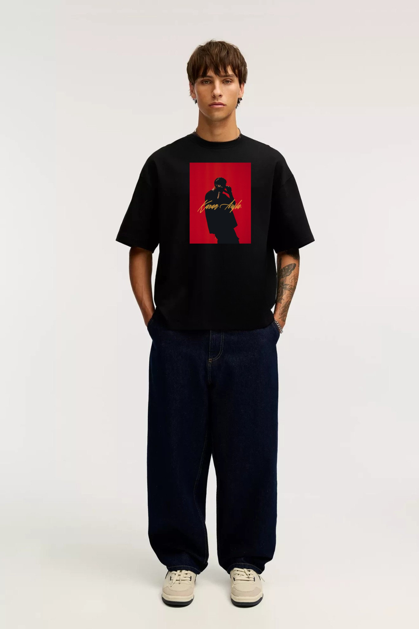 Karan Aujla Printed Black Premium T-shirt