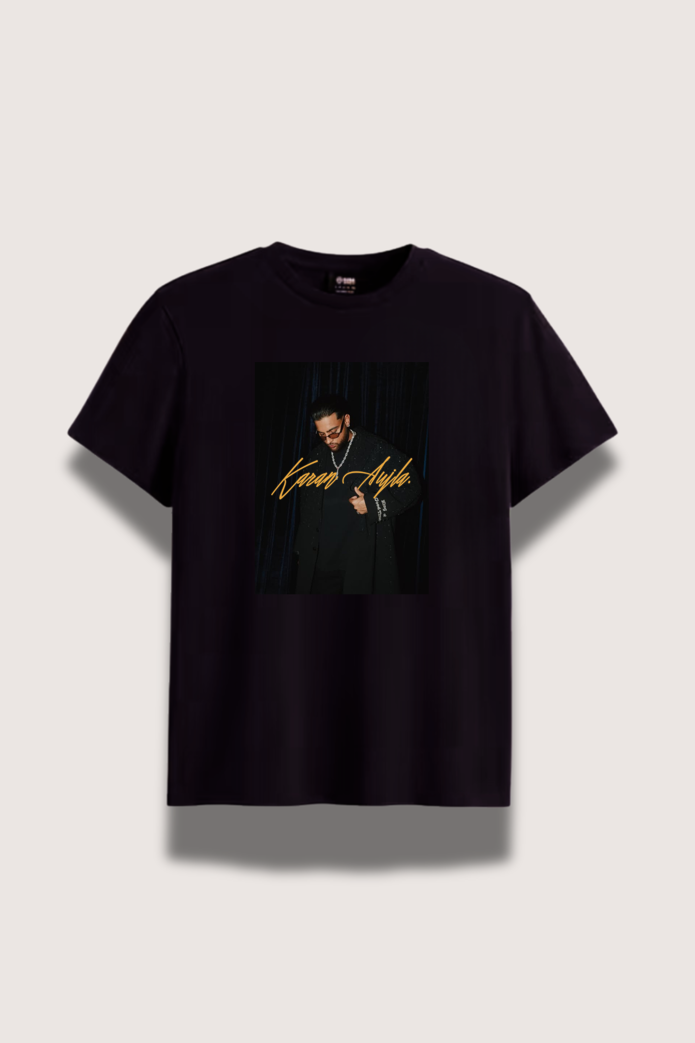 Karan Aujla Profile Printed Black Premium T-shirt